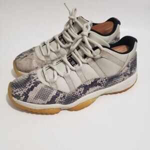 Size 10.5 - Air Jordan 11 Retro Low Light Bone Snakeskin CD6846 002 Kept Well...